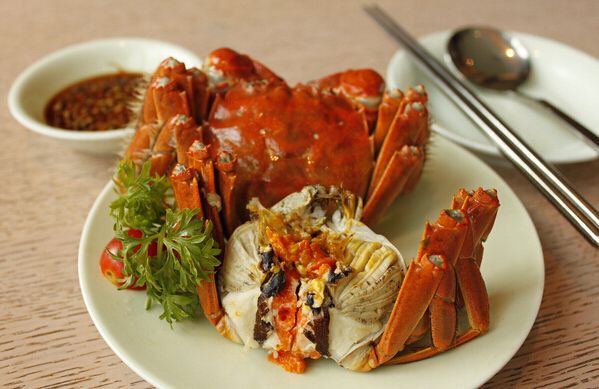 嵌入式蒸箱食谱――清蒸大闸蟹