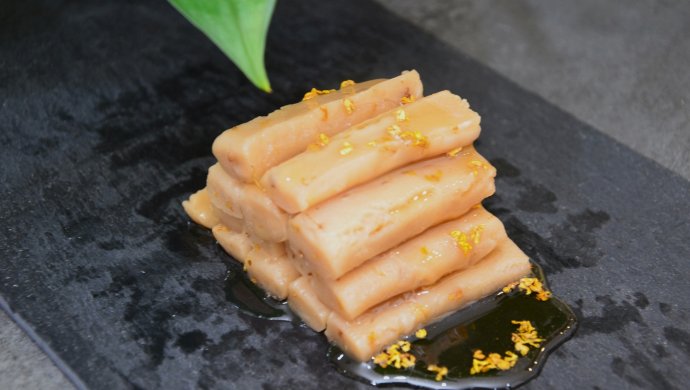 金帝集成灶美食推荐之藕粉桂花糖糕