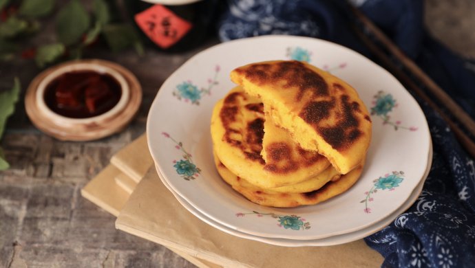 玉米面南瓜丝饼