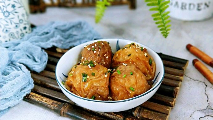 红烧面筋塞肉