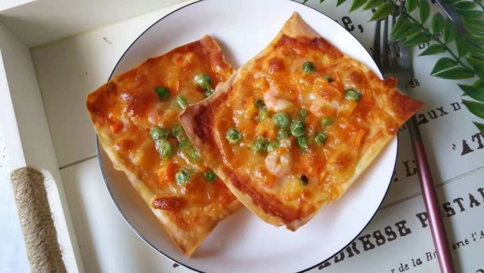 馄饨皮披萨