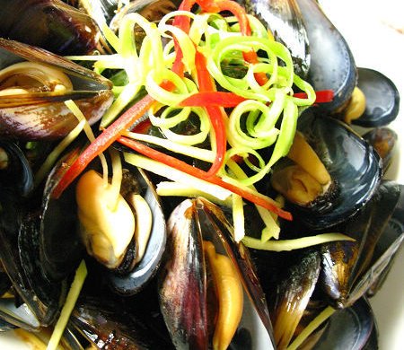 白灼鲜淡菜