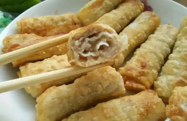 馄饨皮春卷