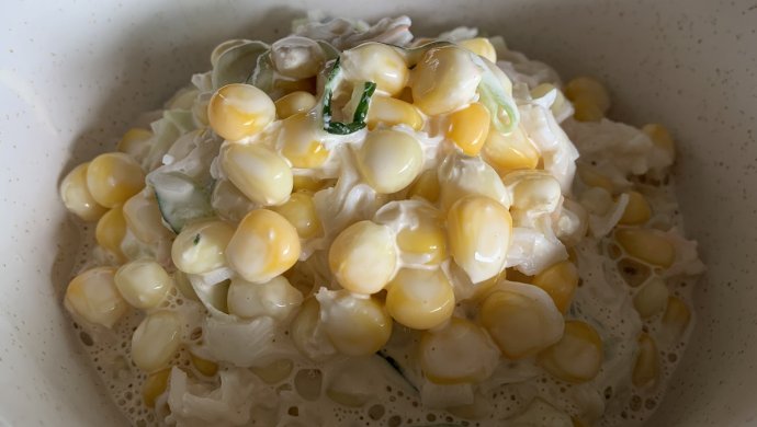 简易青瓜玉米蟹棒沙拉