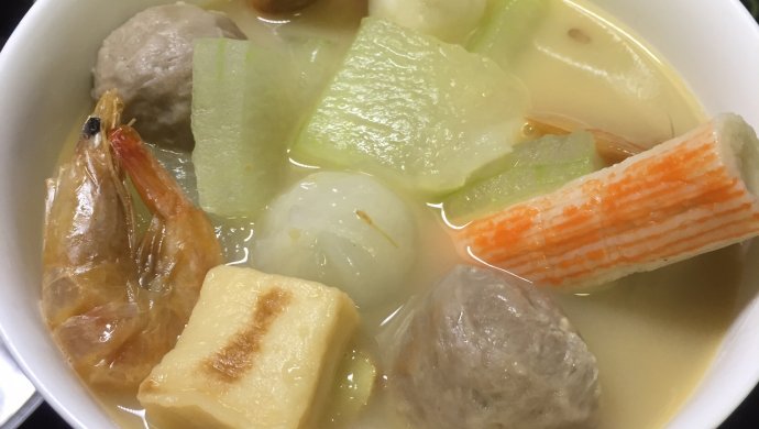 干虾冬瓜炖火锅丸