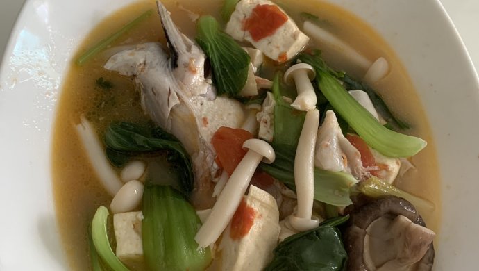 三文鱼头豆腐汤