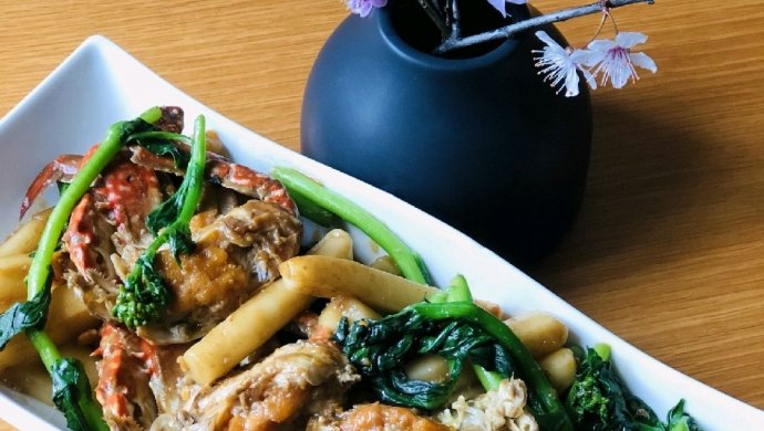 菜心梭子蟹炒年糕