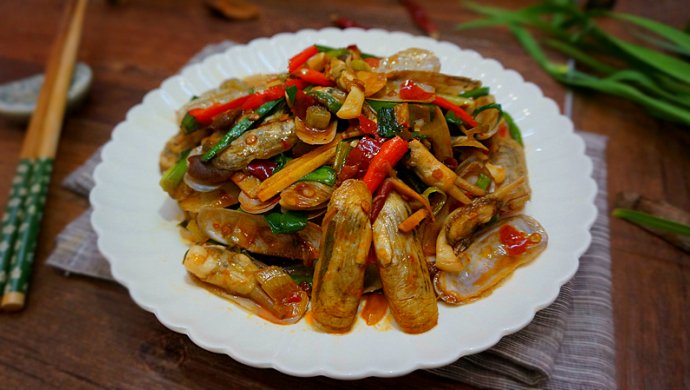 韭菜炒圣子