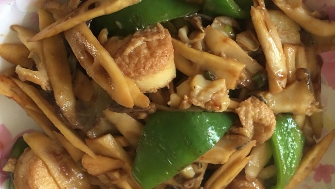 竹笋日本豆腐炒螺片