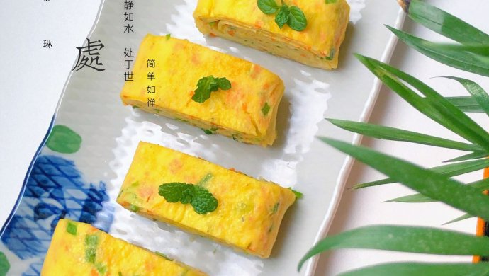 银鱼胡萝卜香葱厚蛋烧
