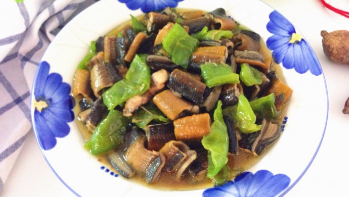 青椒炒黄鳝片