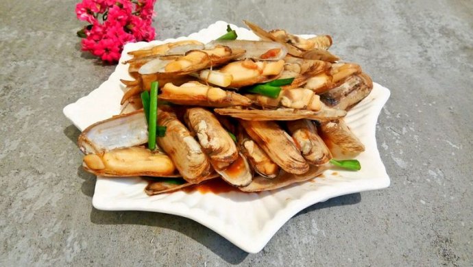 清炒蛏子