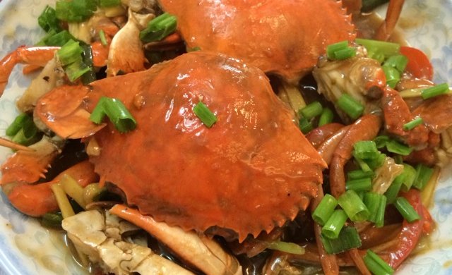 姜葱炒膏蟹