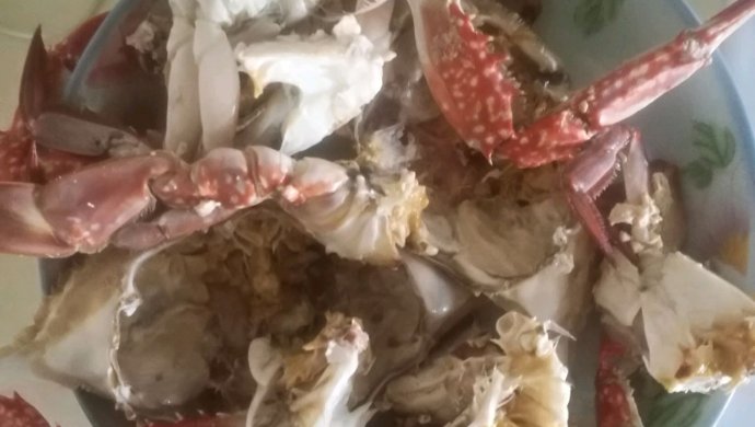 水煮梭子蟹