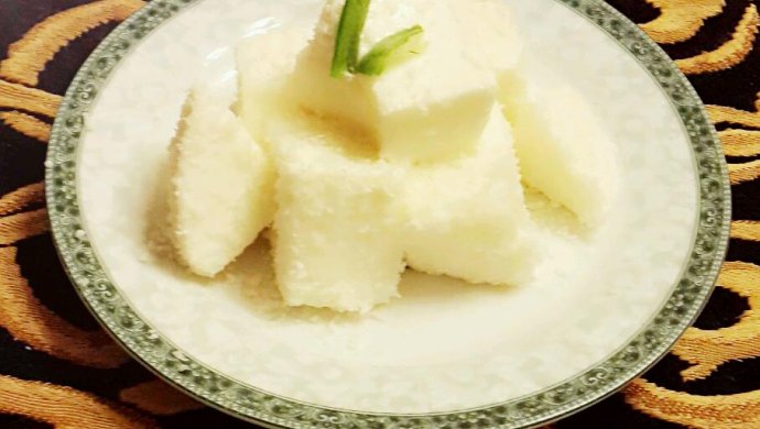 超简单！琼脂版椰奶豆腐！