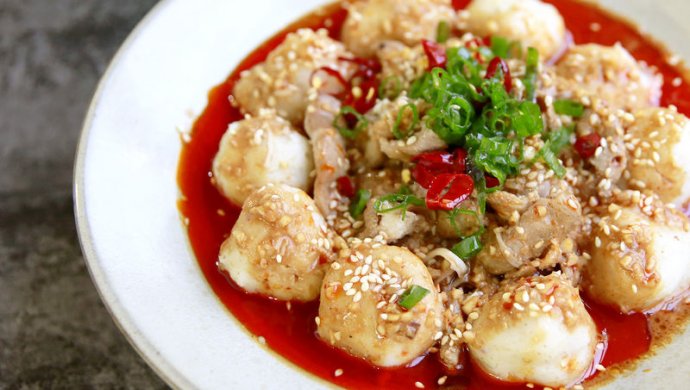 营养凉拌菜之麻酱冷吃墨鱼丸
