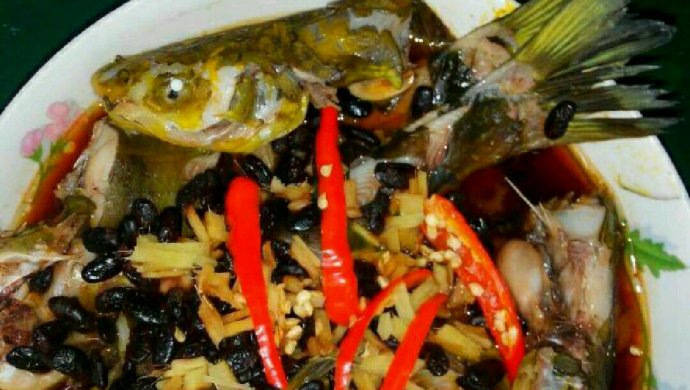 豆豉蒸黄骨鱼