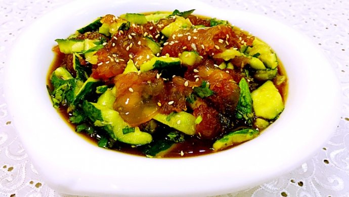 老醋黄瓜拌蜇头