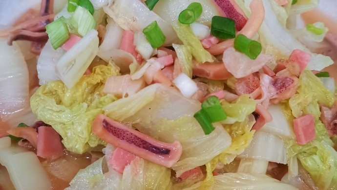 鱿鱼干炒大白菜