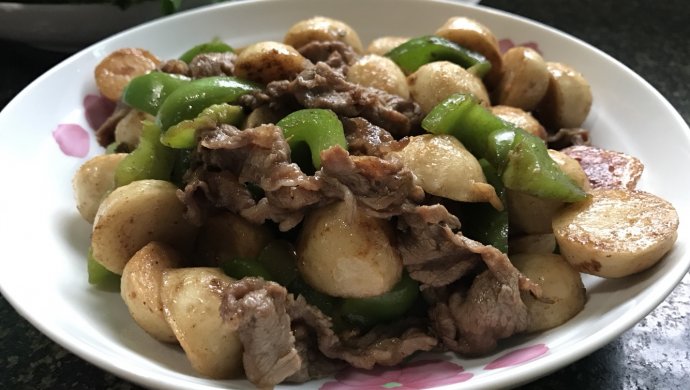 青椒炒花枝羊肉片