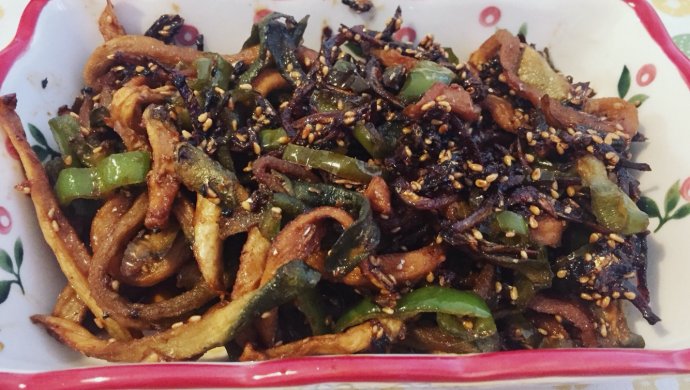 萝卜干炒小银鱼干