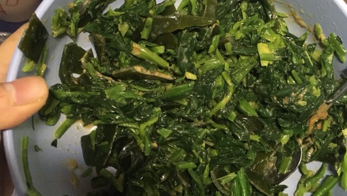 菠菜拌海带