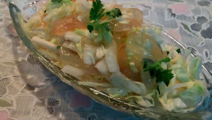 凉拌白菜海蜇（家常酸甜爽口）