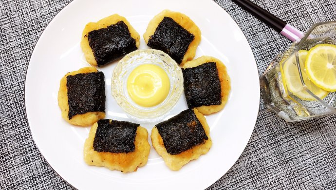 海苔鸡肉饼