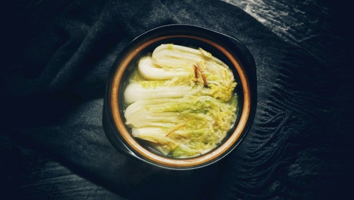 娃娃菜三文鱼头汤