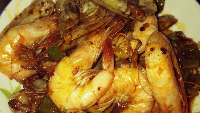 蛏子炒大虾