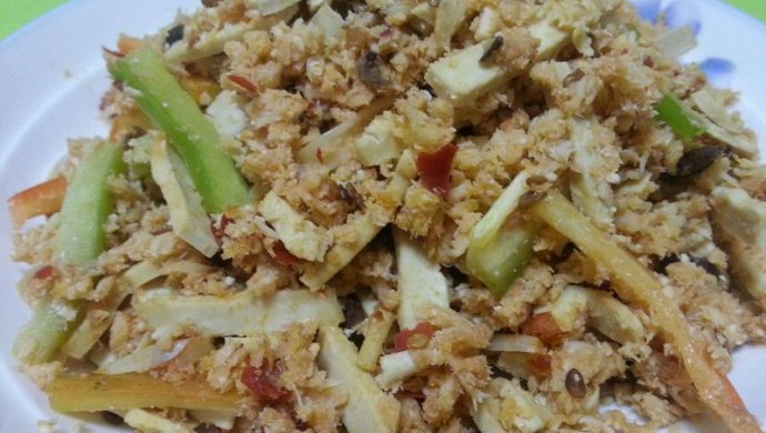 乐乐自家菜--马面鱼炒豆干