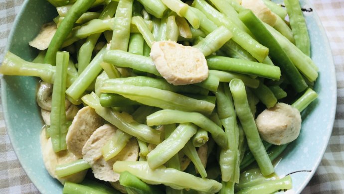 鱼丸炒豆角