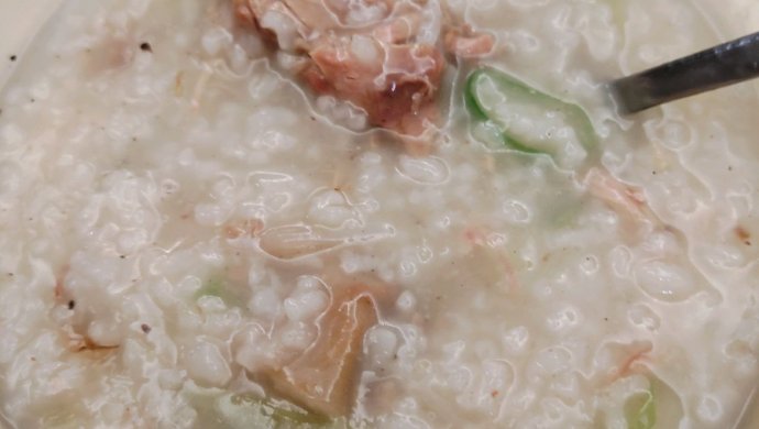 快手烤鸭架做粥午夜食堂烤鸭粥