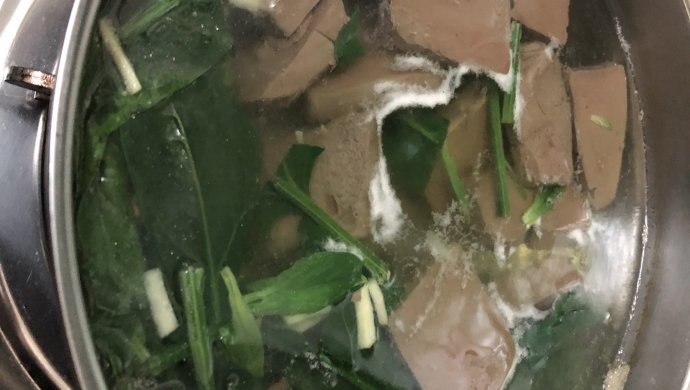 菠菜猪血汤