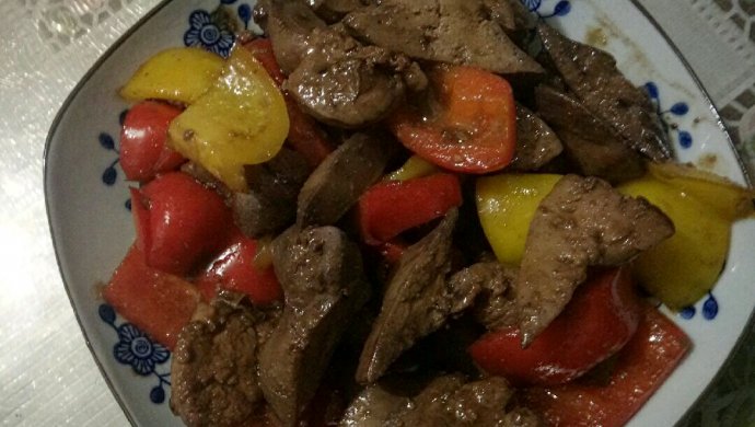 彩椒鸡肝