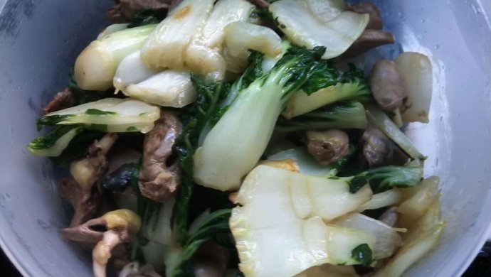 奶油白菜炒鸡心