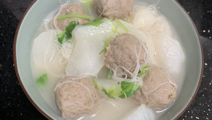 潮汕牛筋丸煮米粉美味早餐宵夜