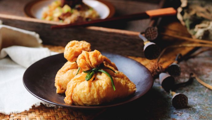 酱鸭糯米饭福袋