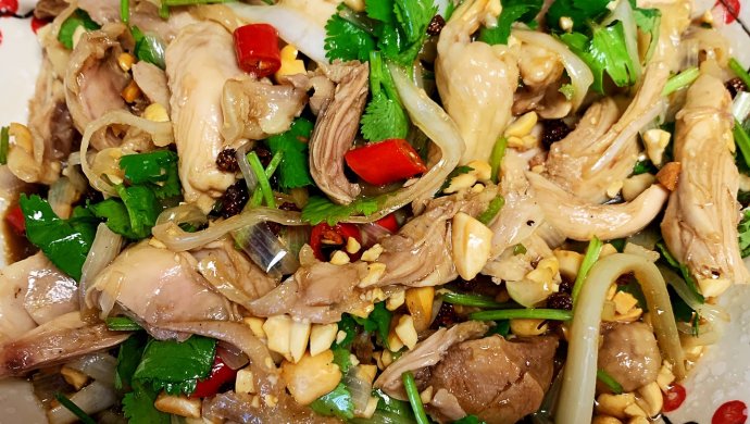 手撕椒麻大鸡腿