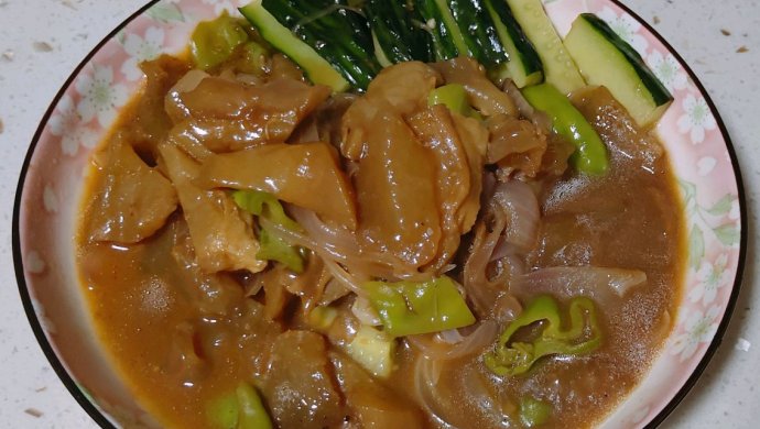 红烧黑椒牛筋