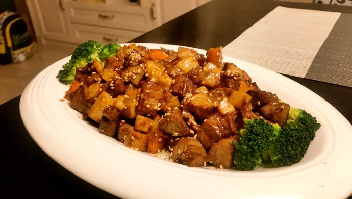 杏鲍菇牛肉粒