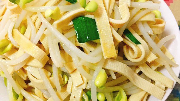快手菜――黄豆芽炒百叶