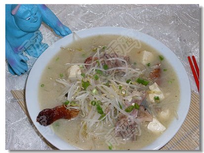 珍珠银芽鸭架汤