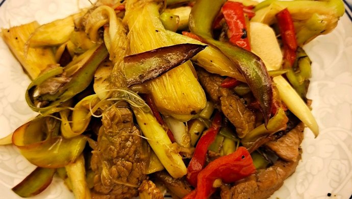 快手营养霸王花炒牛肉