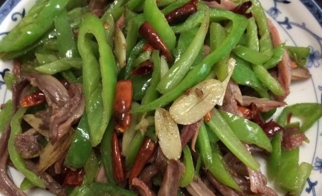 青椒炒肚丝