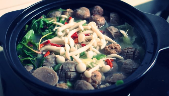 牛肉丸杂蔬汤