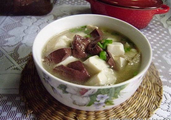 肉丝豆腐猪血汤