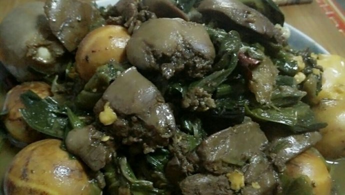 大蒜烧鸭肝