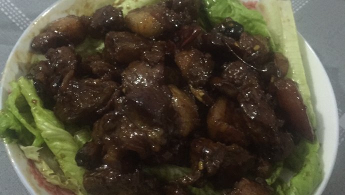 生菜卷红烧肉