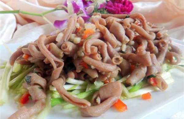 韭黄炒鸭肠